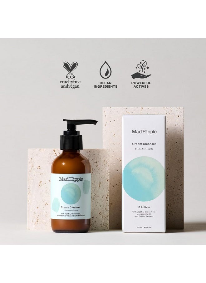 Mad Hippie Face Cream & Cream Cleanser Skin Care Set - Face Lotion for Women/Men with Niacinamide, Matrixyl Peptide Complex + Hydrating Facial Cleanser with Organic Jojoba Oil (2 Piece Set)