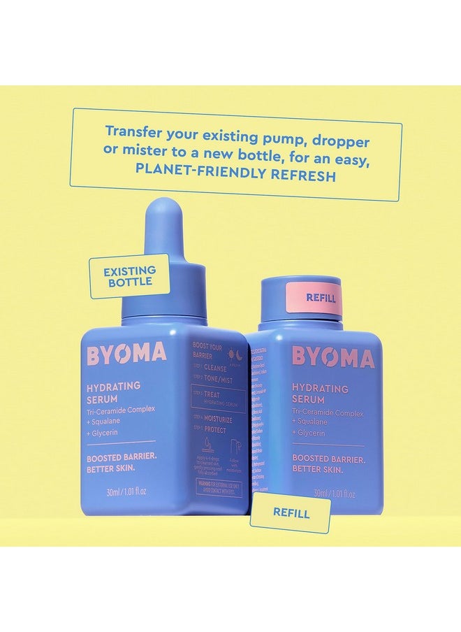 BYOMA Hydrating Serum Refill - Barrier Repair Serum - Moisturizing Face Serum with Squalane, Glycerin & Ceramides for Glowing, Dewy Skin - Hydrating Facial Serum for Dry Skin - 1.01 fl. oz Refill