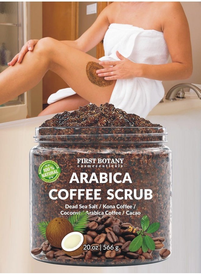 First Botany Cosmeceuticals, 100% Natural Arabica Coffee Scrub with Organic Coffee Coconut & Shea Butter, 20 oz