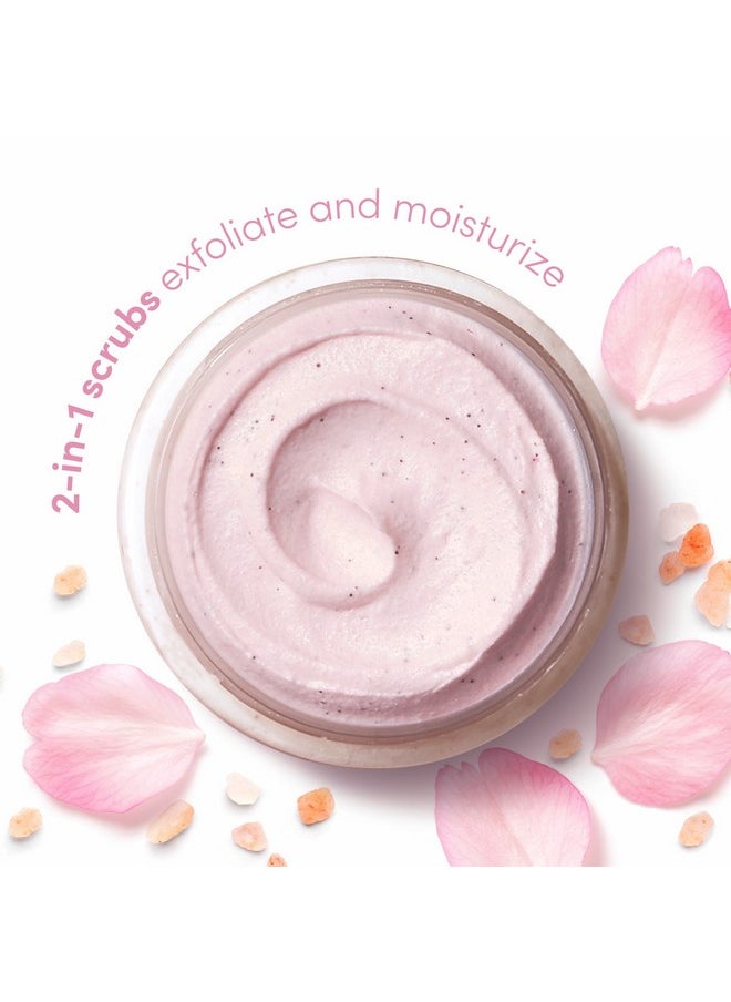 Dove Body Scrub Himalayan Salt & Rose Oil 3 Count for Visibly Silky-Smooth, Nourished Skin, with ¼ Moisturizing Cream, 10.5 oz