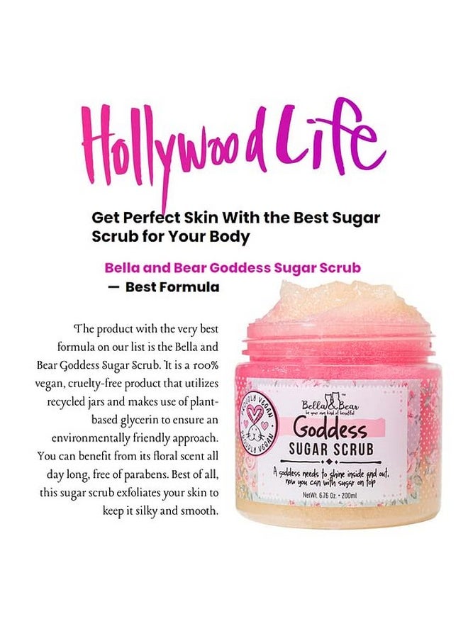 Bella and Bear Goddess Sugar Scrub | Body Scrub | Body Wash | Exfoliator | Vegan | Cruelty-Free