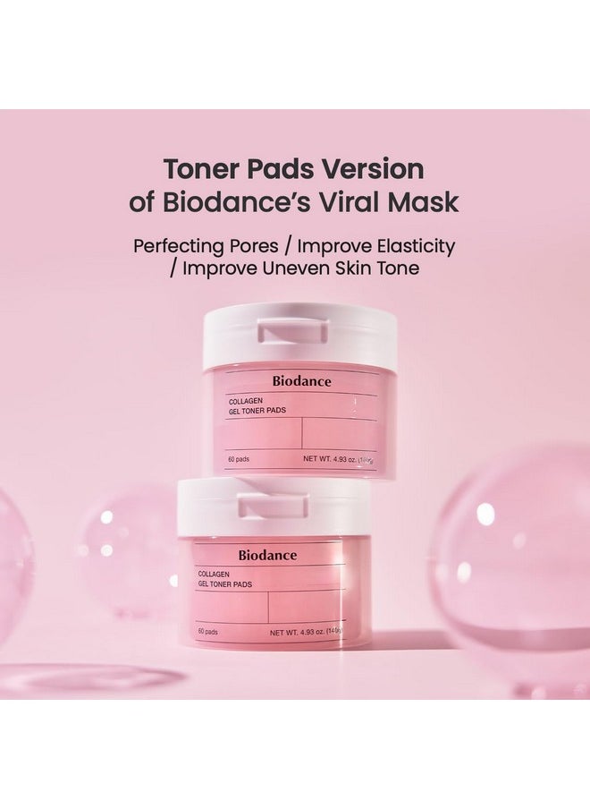 Biodance Collagen Gel Toner Pads | Pore Perfecting, Improving Elasticity, Korean Toner Pads for Sensitive Skin | 4.93 fl.oz.(140g), 60Pads