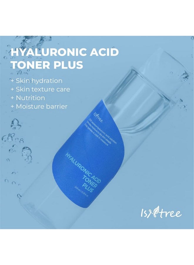 ISNTREE Hyaluronic Acid Toner Plus 200ml, 6.76 fl.oz | Deep Moisture for Dry Skin | Fully Hydrates & Locks in Moisture | Ampoule-Like Texture | Korean Skincare