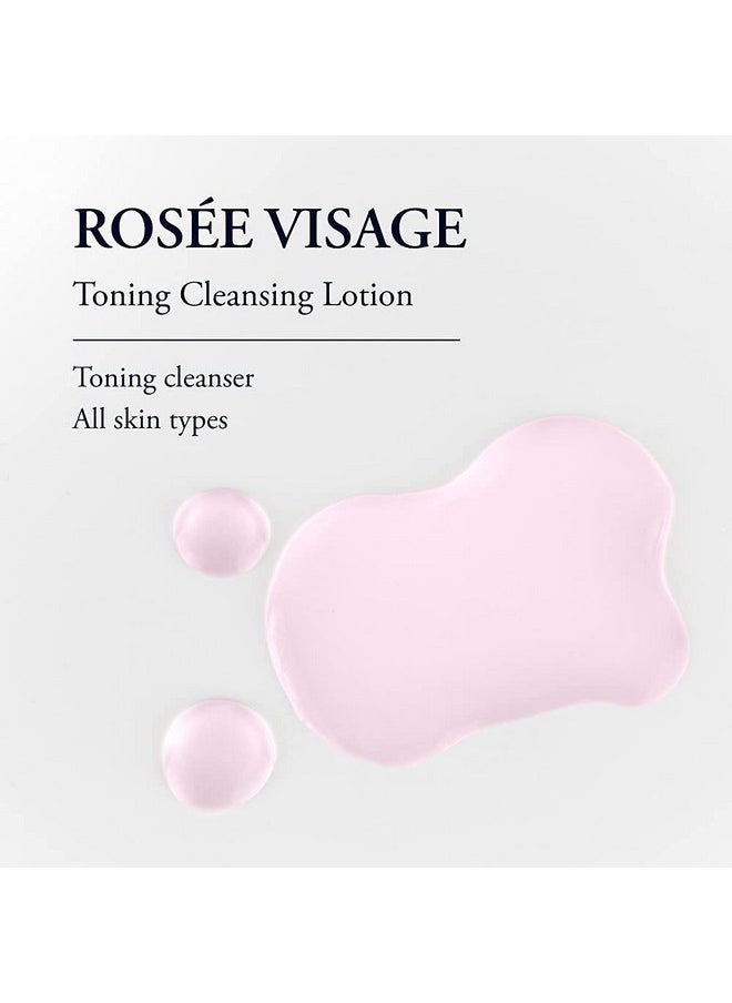 PHYTOMER Rosee Visage Toning Cleansing Lotion | All in One Cleanser, Makeup Remover & Toner for Face | Alcohol-Free | Safe, Natural Ingredients | 8.4 Fl Oz