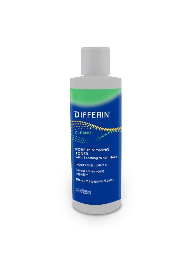 Differin Witch Hazel Toner for Face, Pore-Minimizing Skin Toner by the makers of Differin Gel, Gentle Skin Care for Acne Prone Sensitive Skin, 8 oz (Packaging May Vary)