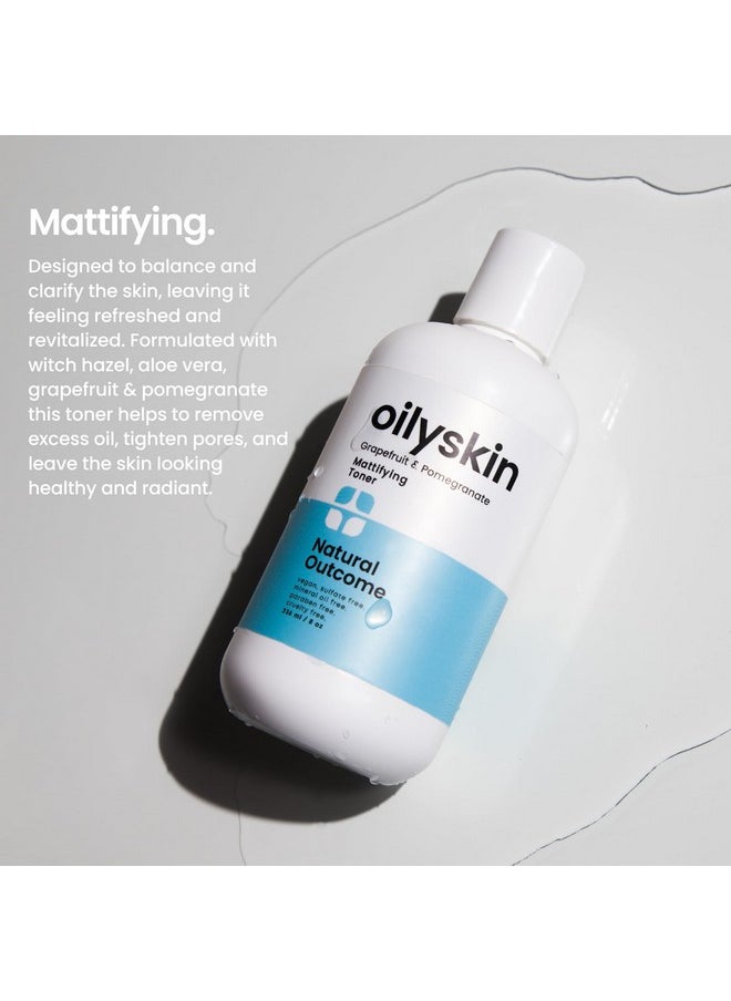 Natural Outcome Oily Skin Face Toner | Purifying Astringent Facial Toner | Naturally Keeps Skin Matte & Shine Free | Minimizes Appearance of Pores While Keeping Skin Hydrated with Aloe Vera | 8 oz