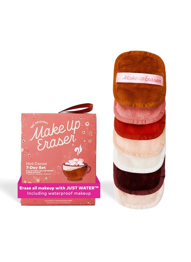 The Original MakeUp Eraser, 7-Day Set, Erase All Makeup With Just Water, Including Waterproof Mascara, Eyeliner, Foundation, Lipstick, Sunscreen, and More! Hot Cocoa, 7ct.