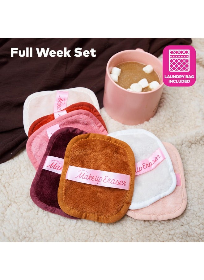 The Original MakeUp Eraser, 7-Day Set, Erase All Makeup With Just Water, Including Waterproof Mascara, Eyeliner, Foundation, Lipstick, Sunscreen, and More! Hot Cocoa, 7ct.