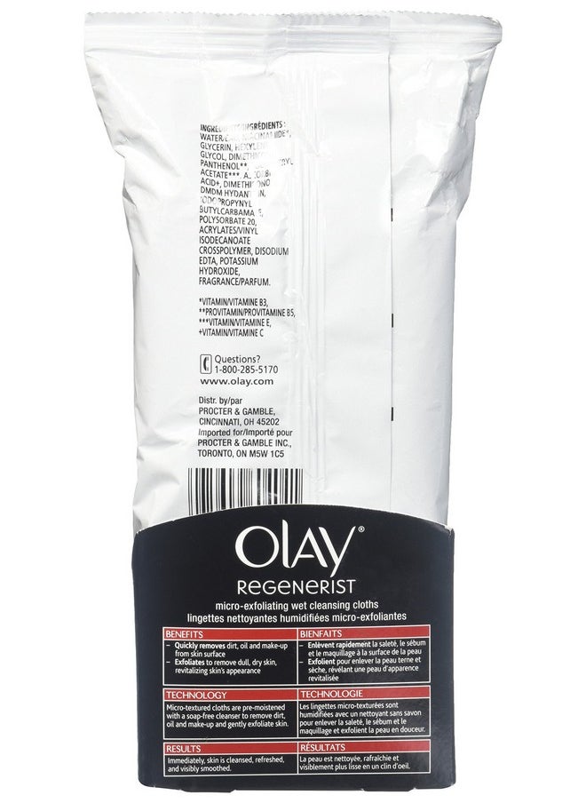 Olay Regenerist Micro-Exfoliating Wet Cleansing Cloths - 30 ct