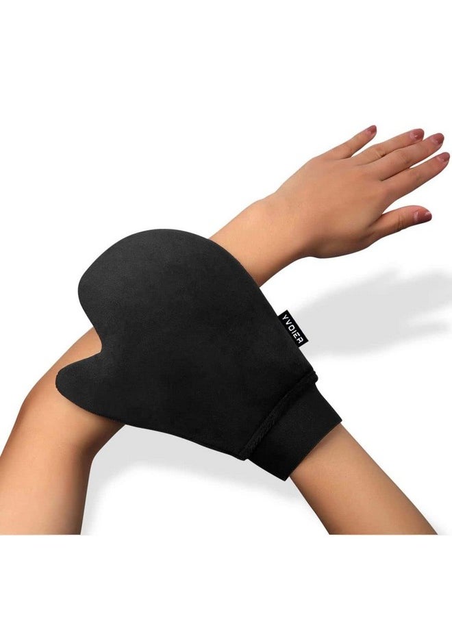 Yvoier Self Tanning Mitt Applicator Elastic Wrist Tanning Mitts Self Tanner Mitt Applicator Tanning Glove Self Tan Mitt Applicator Self Tanner Glove Sunless Tanning Mitt