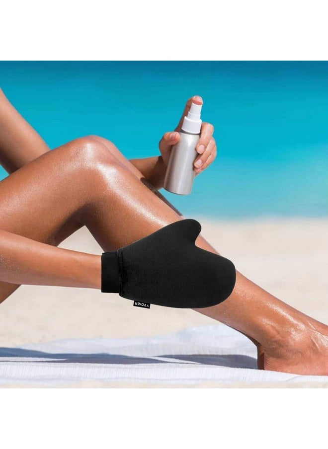 Yvoier Self Tanning Mitt Applicator Elastic Wrist Tanning Mitts Self Tanner Mitt Applicator Tanning Glove Self Tan Mitt Applicator Self Tanner Glove Sunless Tanning Mitt