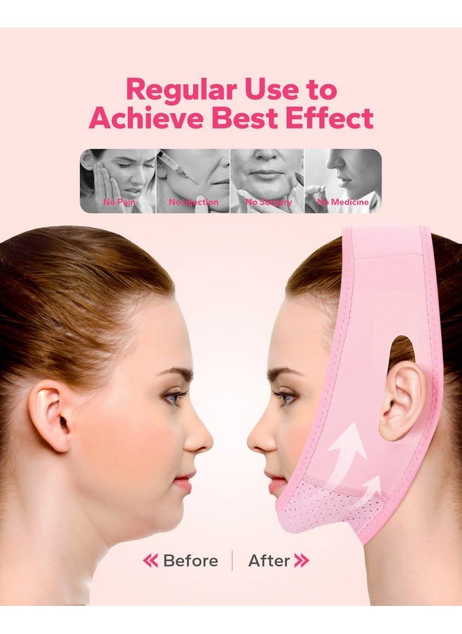 Meto Reusable Face Slimming Strap, V Line Mask, Double Chin Reducer, Chin Up Patch, Face Lift Tape, Chin Strap, V Shaped Belt, V Shaped Slimming Face Mask to Prevent Sagging