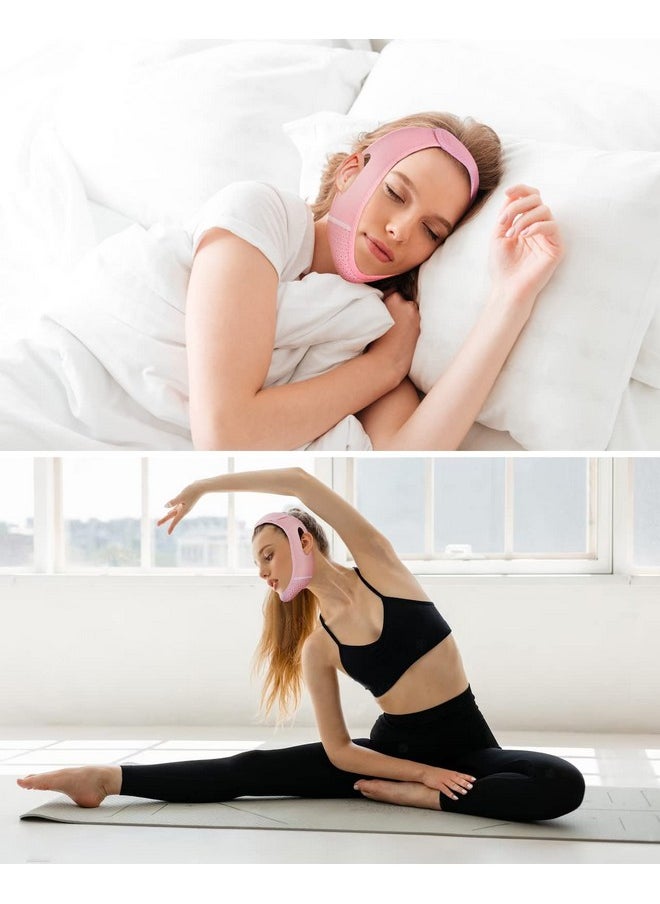 Meto Reusable Face Slimming Strap, V Line Mask, Double Chin Reducer, Chin Up Patch, Face Lift Tape, Chin Strap, V Shaped Belt, V Shaped Slimming Face Mask to Prevent Sagging