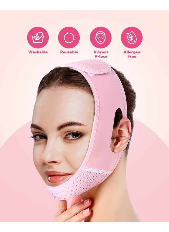 Meto Reusable Face Slimming Strap, V Line Mask, Double Chin Reducer, Chin Up Patch, Face Lift Tape, Chin Strap, V Shaped Belt, V Shaped Slimming Face Mask to Prevent Sagging