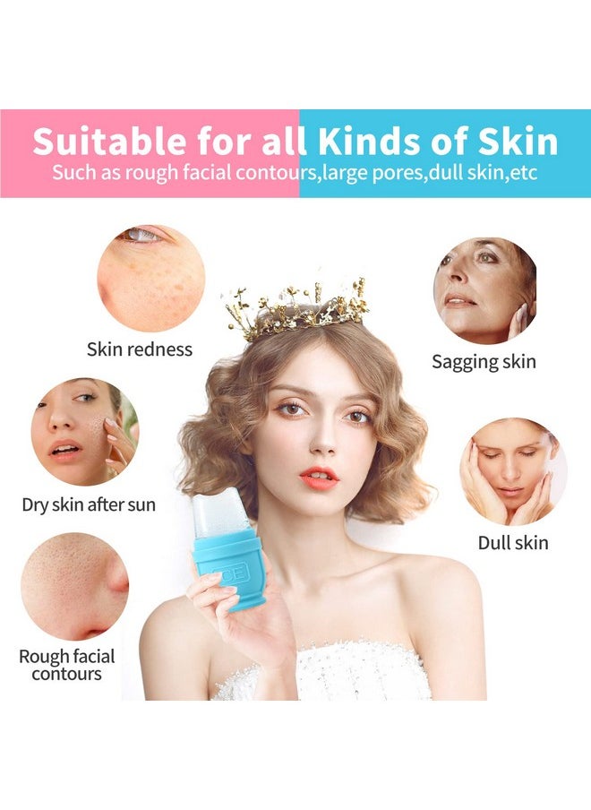 BFASU 2 Packs Face and Body Ice Roller, Silicone Ice Cube for Puffiness, Pain Relief, Cold Therapy Ice Cup Molds Massage Tool