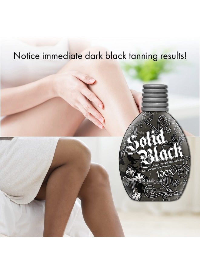 Millennium Tanning Solid Black 100X Indoor Tanning Lotion for Tanning Beds,13.5 Fluid Ounces, 3-pack