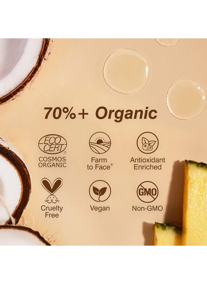 COOLA Organic Sunless Self Tanner Face Serum, Dermatologist Tested Anti-Aging Skin Care Infused with Hyaluronic Acid, Vegan and Non-GMO, Piña Colada, 1.7 Fl Oz