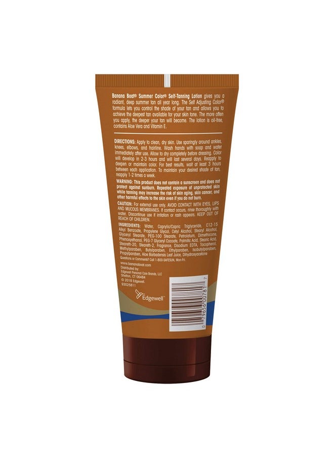 Banana Boat, Summer Color Self-Tanning Lotion, Deep Dark Color for All Skin Tones, 6 oz