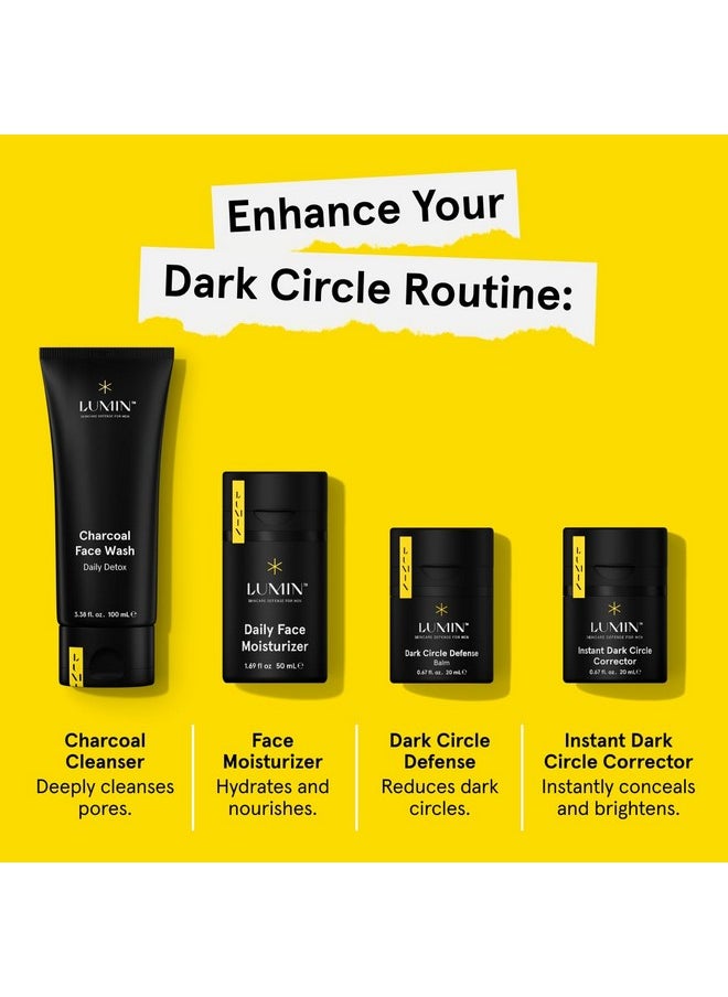 Lumin - Men's Dark Circle Defense Balm - Anti-Aging Korean Formulated Eye Cream Treatment for dark circles, fine lines, & wrinkles, Suitable for all skin types, Daily Use, 20ml, 1-Pack