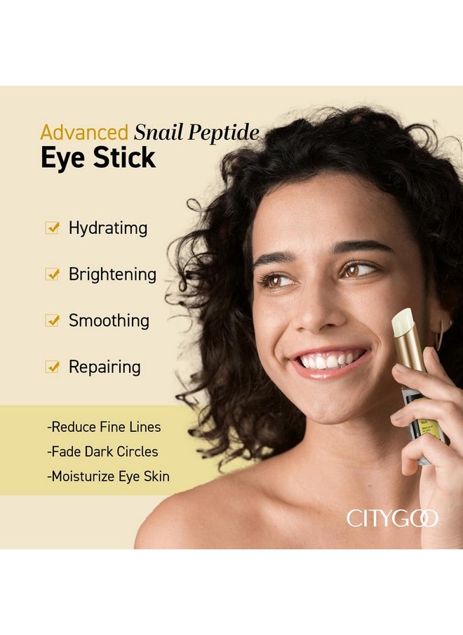 CITYGOO Eye Cream For Dark Circles: Eye Puffiness Under Eye Bags Treatment - Anti-Wrinkle (Snail Eye Stick 1 Count)