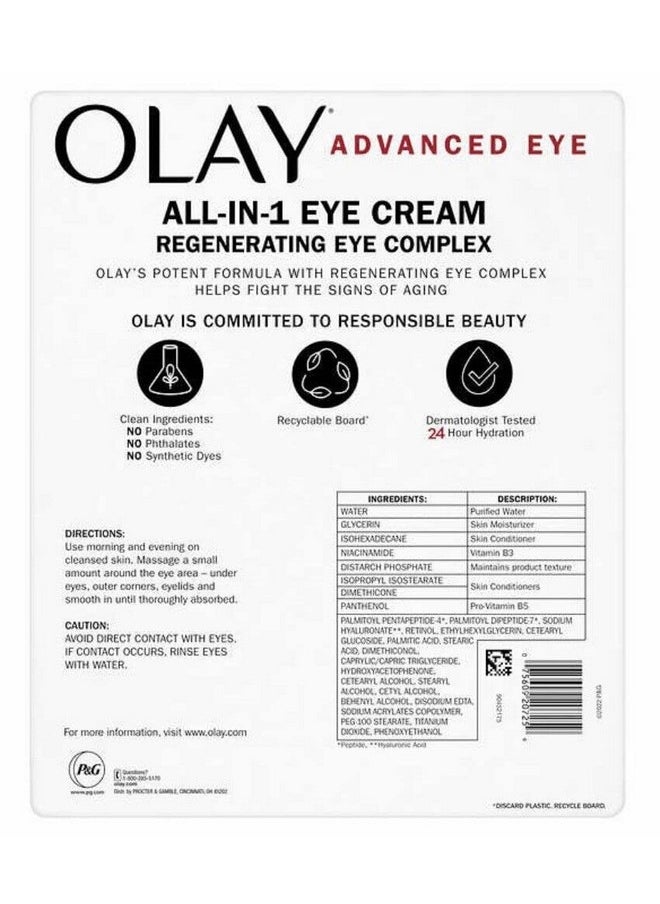 Olay Advanced Eye Cream, 0.5 oz (Pack of 2) (1.0oz)
