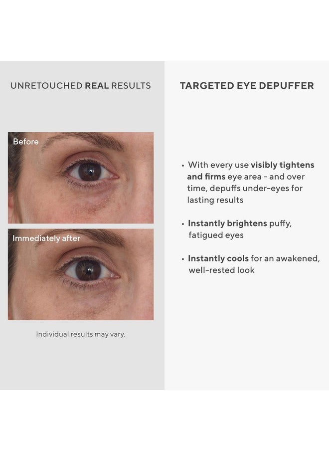 Murad Targeted Eye Depuffer - Anti-Aging Eye Cream, Formulated to Visibly Brighten, Depuff, and Firm Under-Eyes - Ginseng, Lily, and Caffeine Massage Away Puffiness and Under-Eye Bags - 0.5 FL OZ