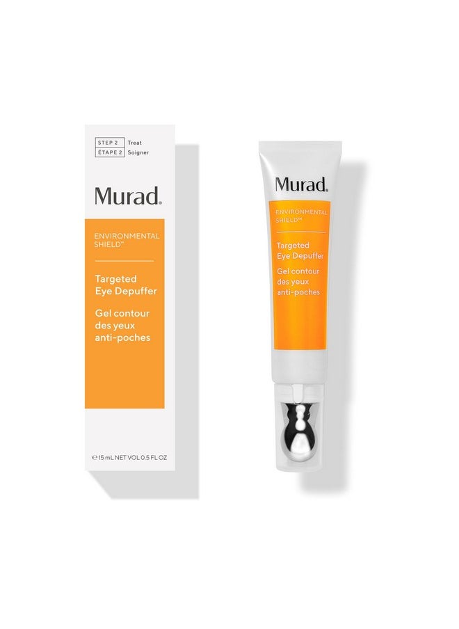 Murad Targeted Eye Depuffer - Anti-Aging Eye Cream, Formulated to Visibly Brighten, Depuff, and Firm Under-Eyes - Ginseng, Lily, and Caffeine Massage Away Puffiness and Under-Eye Bags - 0.5 FL OZ