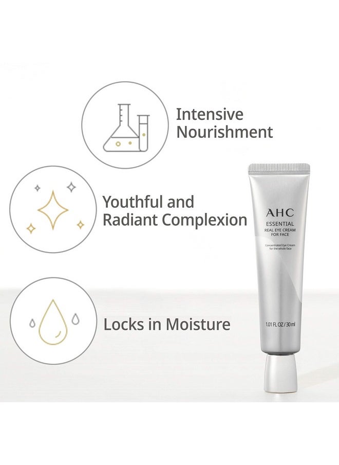 AHC Aesthetic Hydration Cosmetics Facial Moisturizer Essential Eye Cream for Face AntiAging Hydrating Korean Skincare OZ, 0.33 Ounce