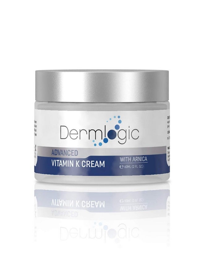 Vitamin K Cream- Moisturizing Bruise Healing Formula. Dark Spot Corrector for Bruising, Spider Veins & Broken Capillaries. Reduces Under Eye Dark Circles, Fine Lines, Puffiness, & Wrinkles with Arnica