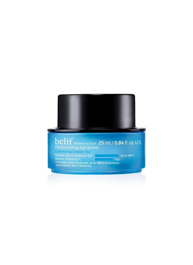 belif The True Cream Moisturizing Eye Bomb, 48hr Hydrating Eye Cream, Firms and Reduces Fine Lines and Wrinkles, Caffeine, Peptide, Ceramide, All Around The Eye Care, Korean Skin Care