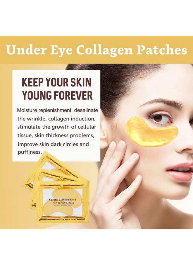NIYET 30 Pairs Under Eye Collagen Patches, Gold Moisturizing Under Eye Mask, Under Eye Gel Pads for dark circles and puffiness