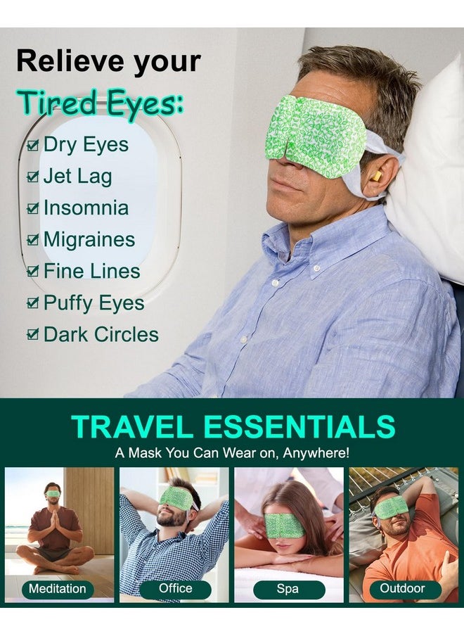 16 Packs Steam Eye Masks for Dry Eyes, SPA Warm Eye Mask, Relief Eye Fatigue Hot Sleep Eye Mask for Puffy Eyes Mask, Disposable Moist Heating Compress Pads for Sleeping, Christmas Gift, Unscented