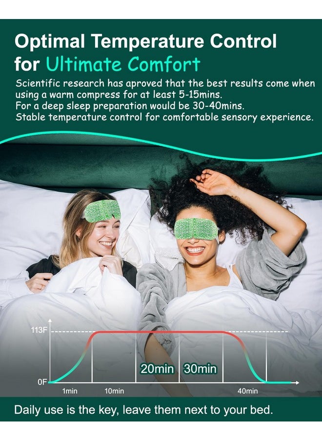 16 Packs Steam Eye Masks for Dry Eyes, SPA Warm Eye Mask, Relief Eye Fatigue Hot Sleep Eye Mask for Puffy Eyes Mask, Disposable Moist Heating Compress Pads for Sleeping, Christmas Gift, Unscented