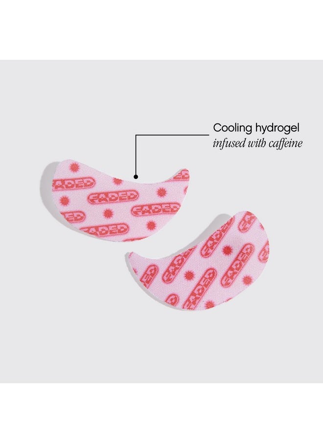 Topicals Faded Brightening Under Eye Masks | Patches to Depuff, Hydrate, Brighten and Cool | Reduce Dark Circles and Fine Lines | Contains Kojic Acid, Caffeine and Niacinamide (Set of 6)