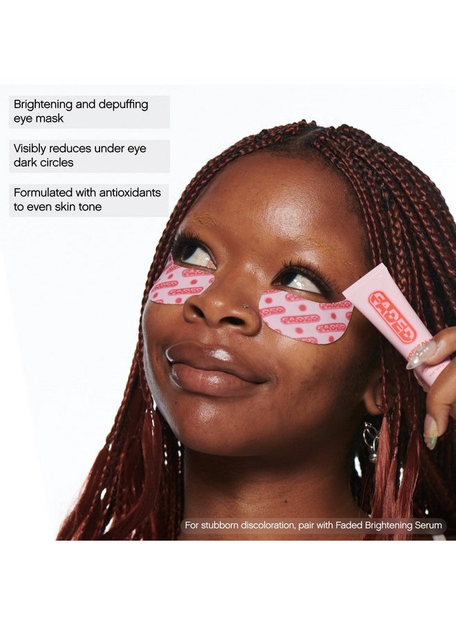 Topicals Faded Brightening Under Eye Masks | Patches to Depuff, Hydrate, Brighten and Cool | Reduce Dark Circles and Fine Lines | Contains Kojic Acid, Caffeine and Niacinamide (Set of 6)