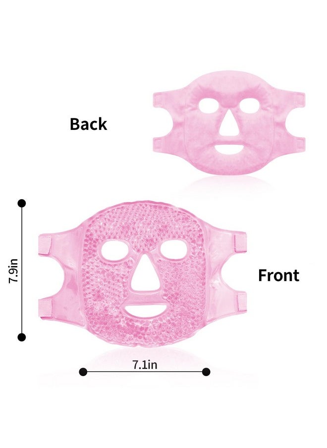 CONBELLA Cold Face Eye Masks Ice Face Mask Hot Cold Compress for Dark Circles, Puffiness, Migraines, Headache, Stress, Redness, Cooling Face Masks for Women Man, Skin Care