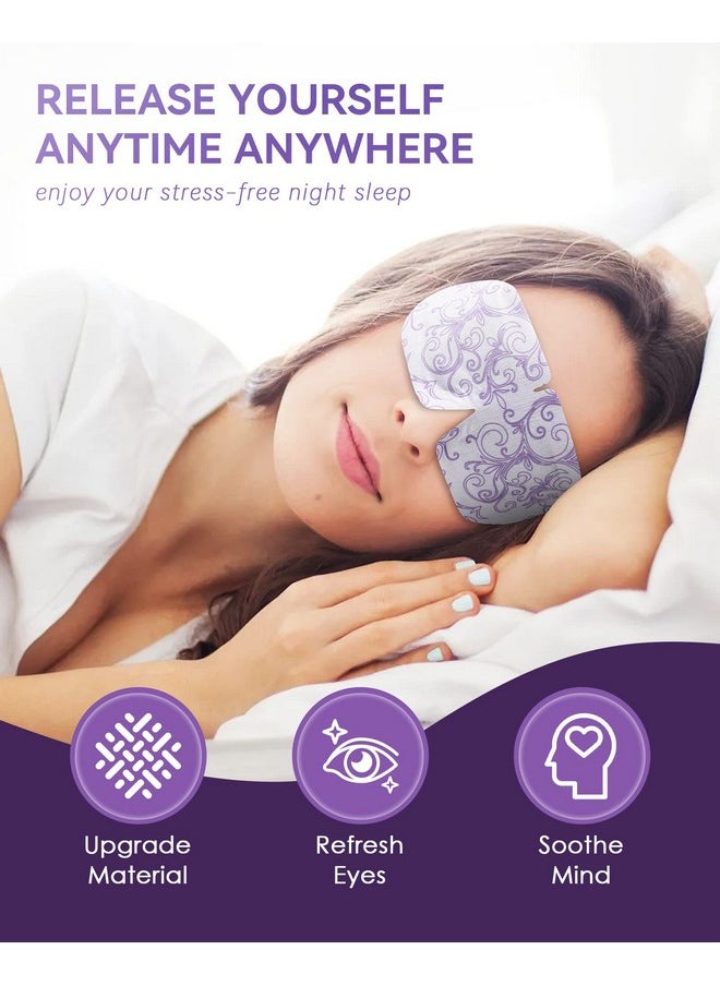 30 Packs Lavender Steam Eye Mask - Heated Eye Mask for Dark Circles and Puffiness Warm Eye Mask for Dry Eye Mask Relief Eye Fatigue Headache Hot Sleep Eye Mask for Disposable Moist Heat Eye Compress