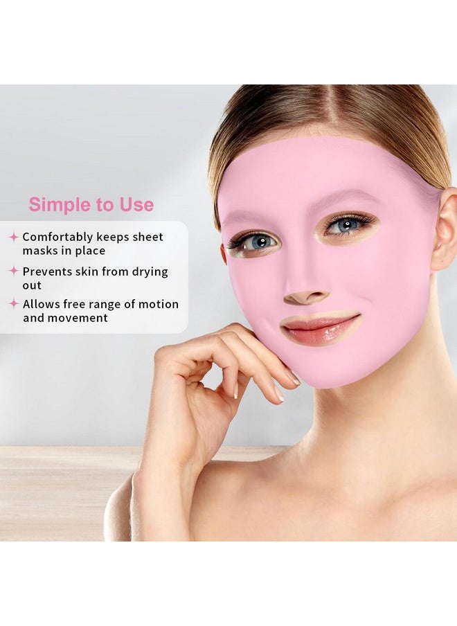 CONBELLA Ice Face Mask and 2PCS Silicone Face Mask Cover Set, Cooling Face Mask for Pain Relief, Migraine & Wisdom Tooth Surgery Reusable, Hot and Cold Ice Mask for Women Puffiness Swelling Beauty