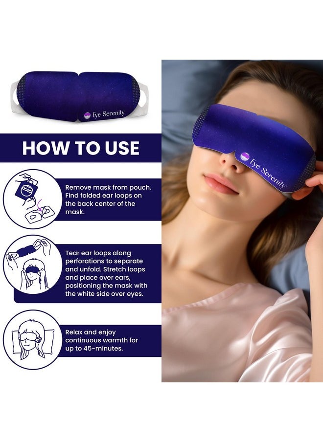 Steam Eye Mask for Dry Eyes | Warm Compress Eye Mask for Puffy Eyes & Comfort | Eye Serenity Self-Heating Eye Masks for Sleeping, Travel & Relaxation for Men & Women (15 Pack)