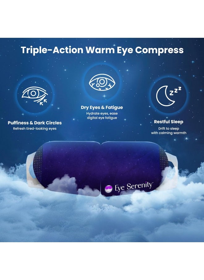 Steam Eye Mask for Dry Eyes | Warm Compress Eye Mask for Puffy Eyes & Comfort | Eye Serenity Self-Heating Eye Masks for Sleeping, Travel & Relaxation for Men & Women (15 Pack)
