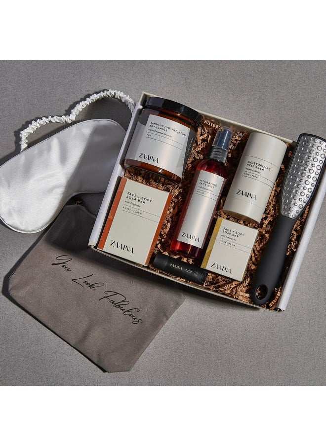 Wellness Spa Set for Women - Relaxing Gifts for Her, Gift Basket for Women, Pampering Home Spa Package for Woman, Unique Valentine Gifts for Women, Birthday Gifts for Women, Self Care Kit for Mom, Wife, Sister or Friend by ZAAINA