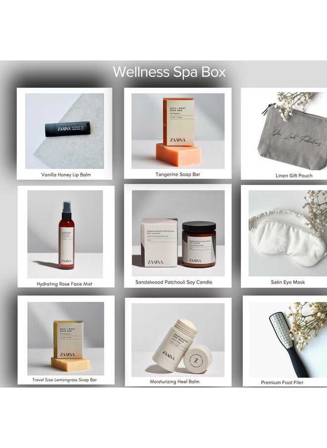 Wellness Spa Set for Women - Relaxing Gifts for Her, Gift Basket for Women, Pampering Home Spa Package for Woman, Unique Valentine Gifts for Women, Birthday Gifts for Women, Self Care Kit for Mom, Wife, Sister or Friend by ZAAINA