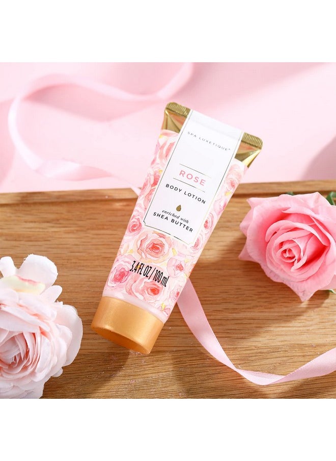 Gift Set For Women, Spa Luxetique Bath Sets for Women Gift, 8 Pcs Rose Spa Basket Includes Bubble Bath, Shower Gel, Body Lotion, Birthday Spa Gifts, Mothers Day Gifts for Mom