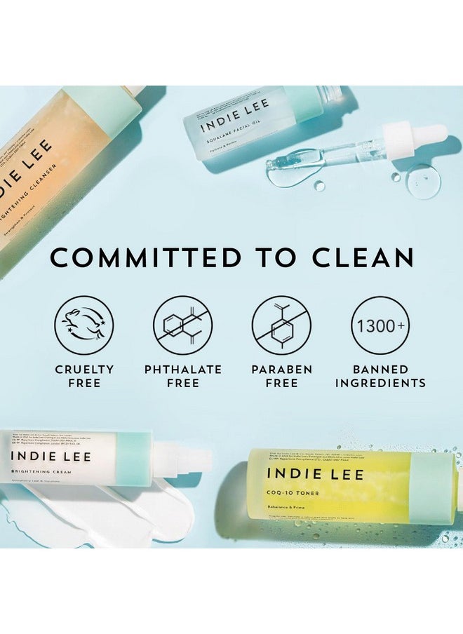 Indie Lee Discovery Gift Set - Travel Size Toiletries Skincare Set with Brightening Cleanser, CoQ-10 Toner + Squalane Facial Oil - Skin Care Kit for Adults (3-Piece Travel Size Set)