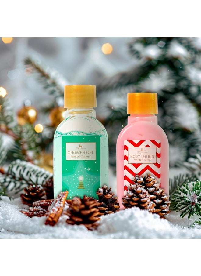 Christmas Advent Calendar 2024, 12 Days of Holiday Advent Calendar for Women, BODY & EARTH Spa Gift Baskets with Snowman Bath Bomb, Scented Candle, Christmas Hat, New Year Bath Set for Women