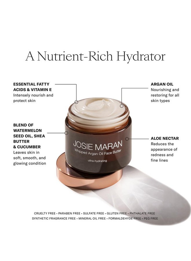 Josie Maran Head-to-Toe Hydration Kit - Whipped Argan Oil Body Butter, Whipped Argan Oil Face Butter & Pure Argan Oil - Hydrating Skincare Set for Soft, Smooth Skin - Face & Bodycare Set (11.4 Ounces)