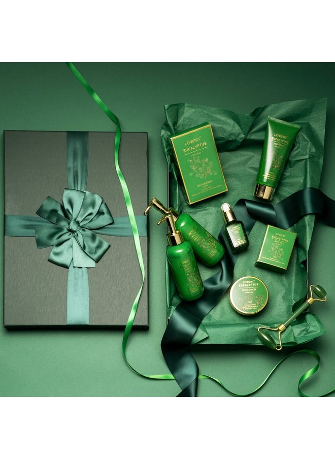 Christmas Gifts for Women & Men Who Have Everything, Eucalyptus Spa Gift Baskets for Women, Mom, 16pc Bath Gift Set for Birthday Gifts for Women, Body Self Care Set for Pampering & Relaxation Basket