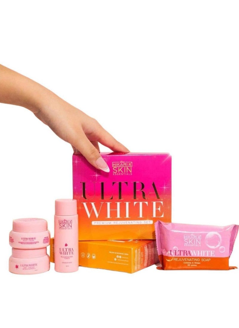 HIKARI Skin Essentials Ultra White Set – Achieve Radiant, Clear Skin Fast | Rejuvenating Skincare for Whitening & Glow