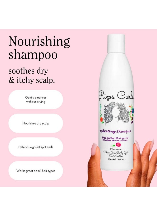 Rizos Curls Wash Day Bundle, Hydrating Shampoo & Deep Conditioner Bundle, Gently Cleanse and Hydrate Curly Hair, Moisturize Scalp & Hair, Clean & Natural Ingredients for all Hair Types 1a - 4c
