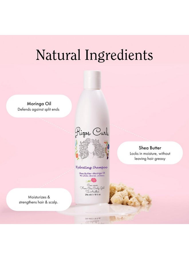 Rizos Curls Wash Day Bundle, Hydrating Shampoo & Deep Conditioner Bundle, Gently Cleanse and Hydrate Curly Hair, Moisturize Scalp & Hair, Clean & Natural Ingredients for all Hair Types 1a - 4c